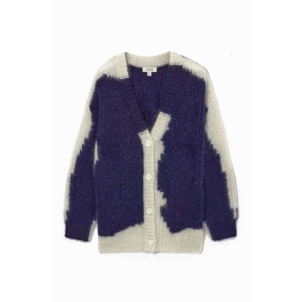 Ethereal MD 2025 cos new style of Women's casual half-front fleece blend long sweater