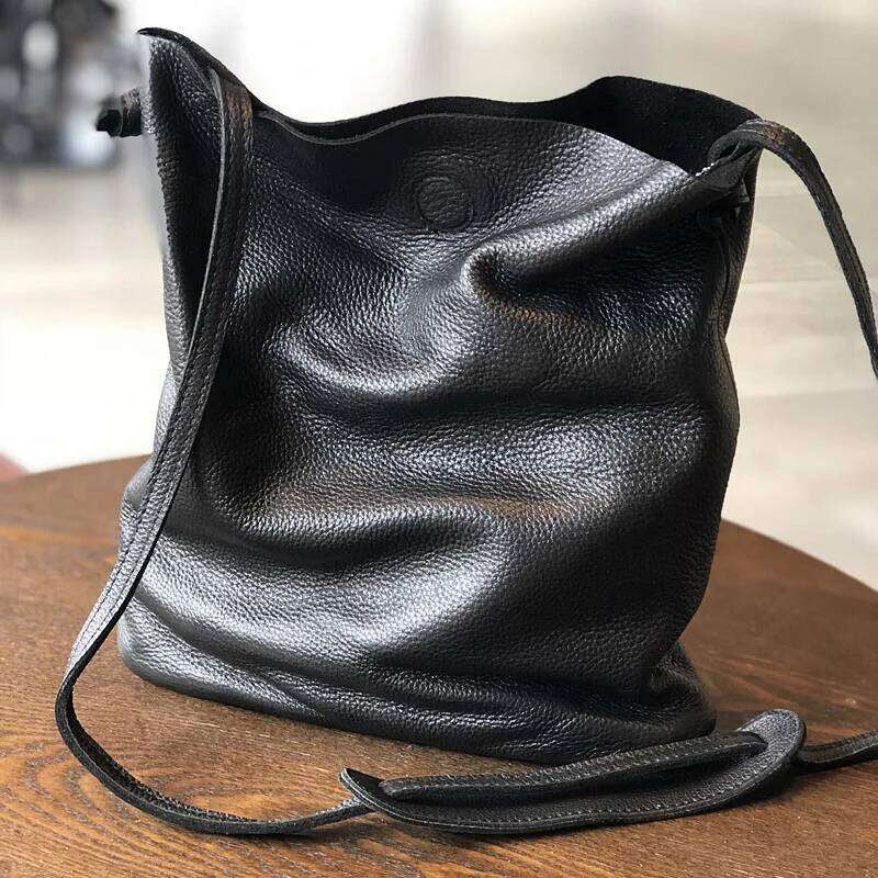Johnature Simple Nature Soft Cowhide Women Bag 2025 New Genuine Leather Large Capacity Solid Color Shoulder & Crossbody Bags