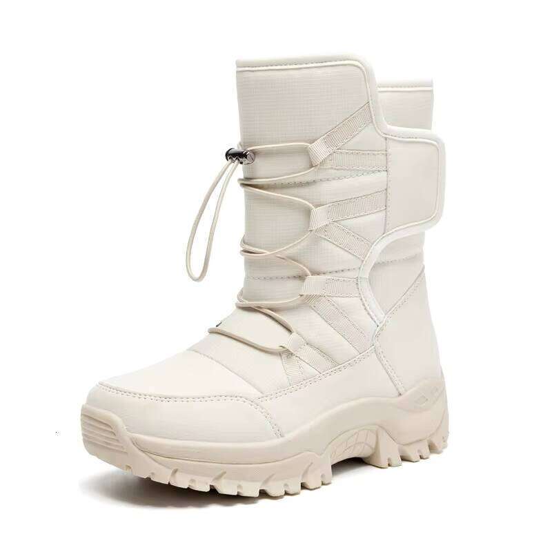 Hot Selling Winter Outdoor Warmth and Fur Boots Midi Cotton Fashion Women Snow Shoes