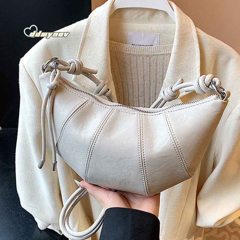 2025 Spring New Niche Design for Women Fashion Single Shoulder Crossbody Croissant Style Underarm Dumpling Bag ddmynov