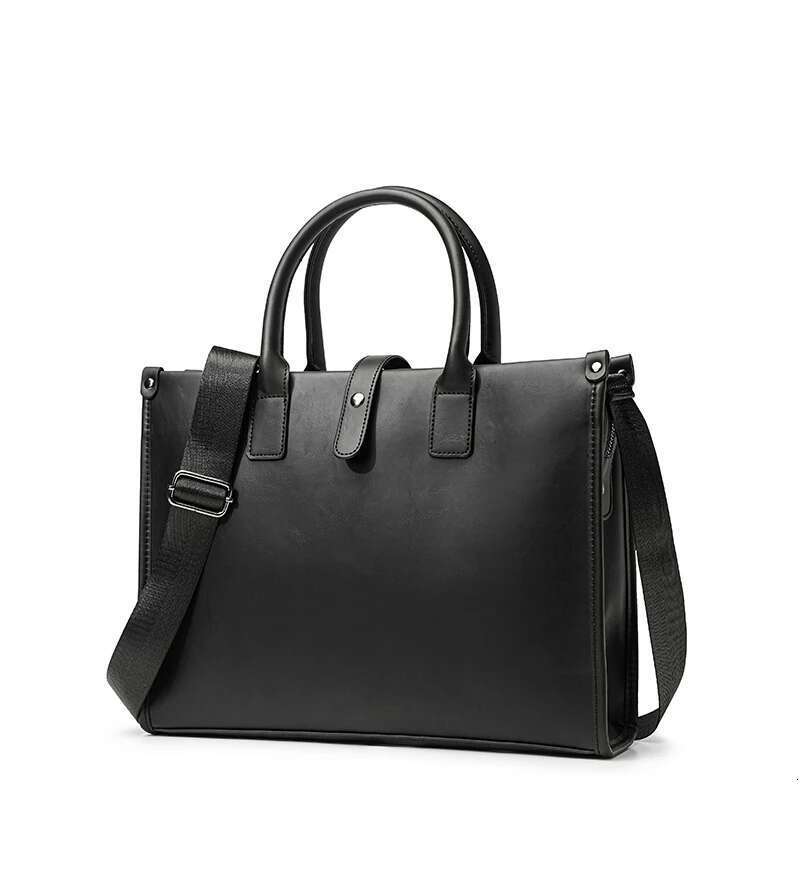 New Men's Briefcase Bag Retro Leather Business Boston Bags Brand Designer's Cross Bag Large Capacity Computer Handbags