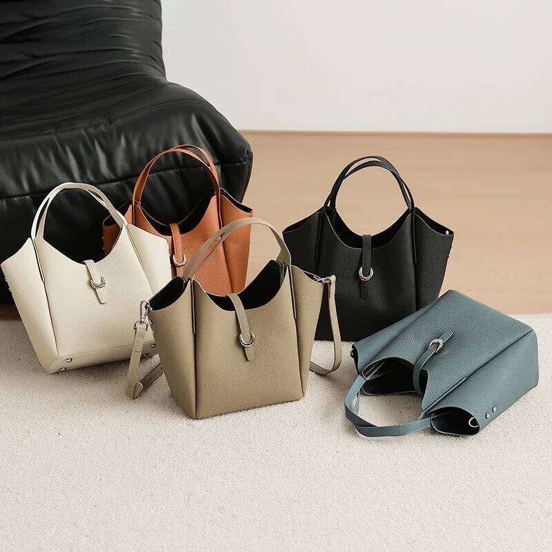Women Natural Cow Genuine Leather Shoulder Bag Female Retro Casual Cowhide Handbag Ladies Designer Crossbody Bags Lady