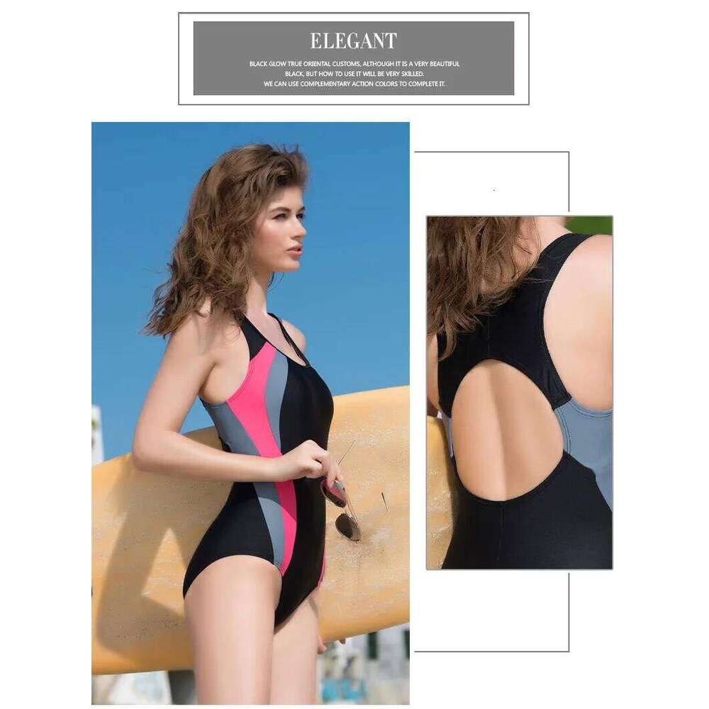 Women One Piece Professional Quick-Dry Sports Beach SwimSuit UV Protection WaterProof Athletic Surfing Bathing Push Up SwimWear