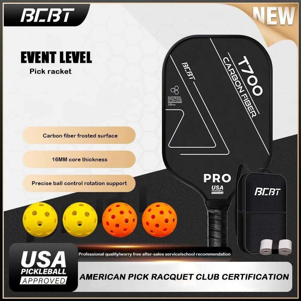 1pc T700 Paddles Carbon Fiber USAPA Approved Pickleball Rackets Lightweight Comfortable Pickle Ball Paddle