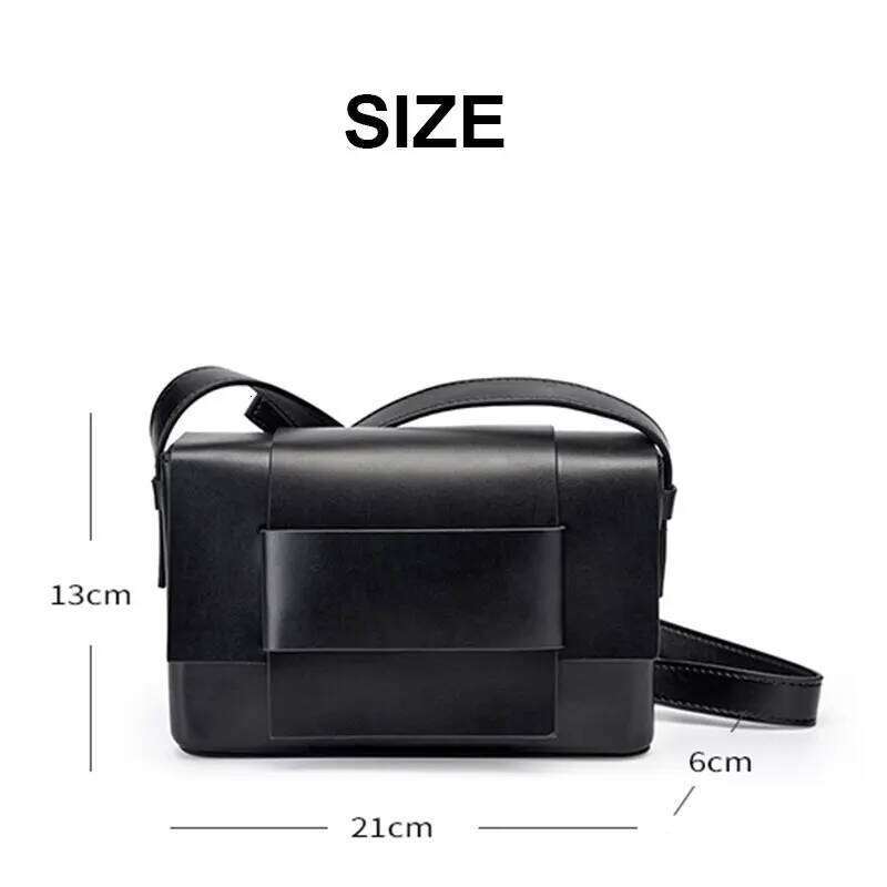 Crossbody Soft Leather Woven Small Square Tofu Bag, Niche Design, Single Shoulder Fashionable Cowhide Women's Bag