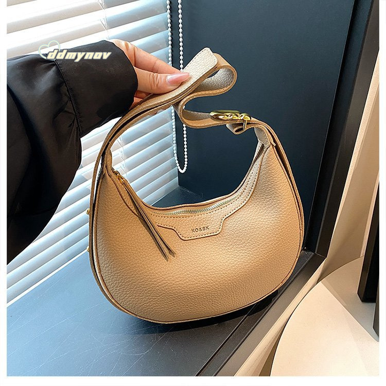Niche Handbag for Women 2025 New Versatile Shoulder Crossbody Underarm Casual Fashion Crescent Bag ddmynov