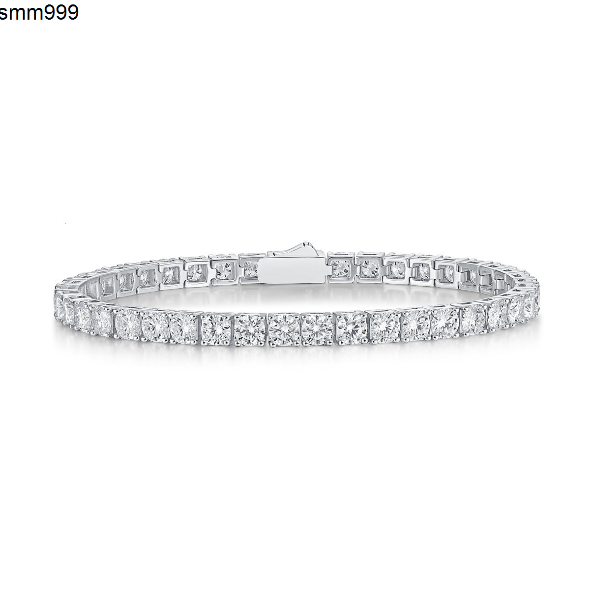 Iced Out 2mm 3mm 4mm 5mm VVS Tennis Bracelet Moissanite 925 Sterling Silver Gold Plated Moissanite Bracelet Men and Women