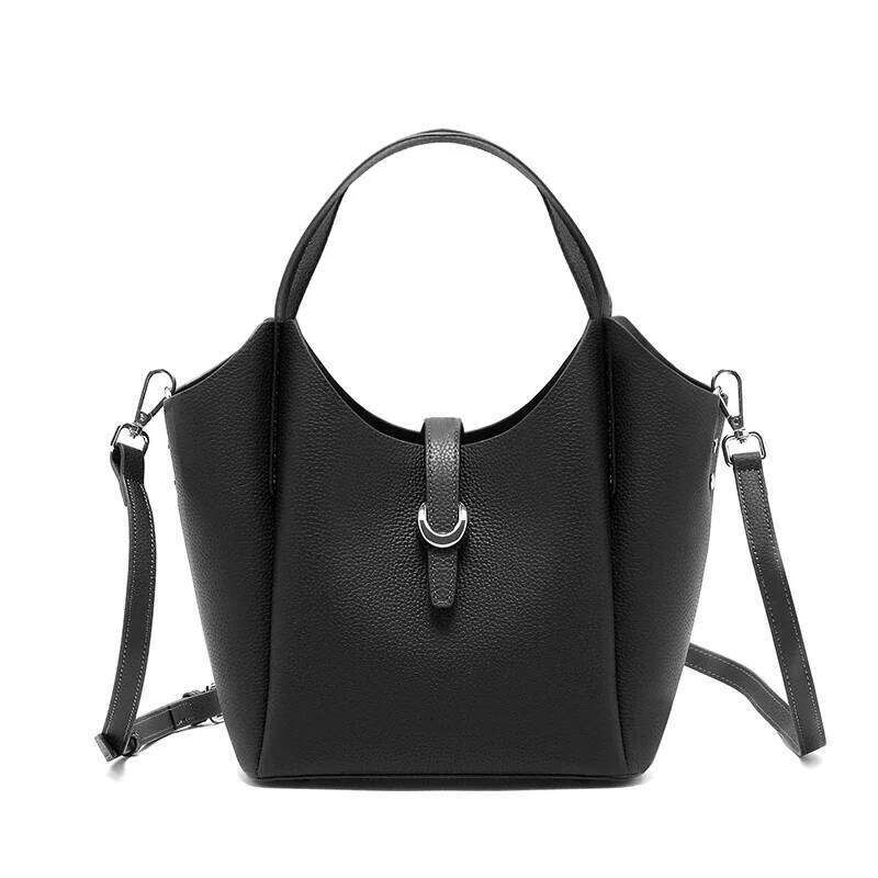Women Natural Cow Genuine Leather Shoulder Bag Female Retro Casual Cowhide Handbag Ladies Designer Crossbody Bags Lady