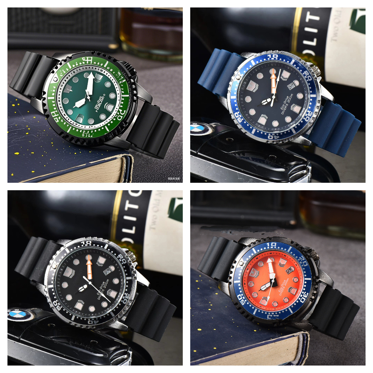 Fashion Luxury Brand Citizen Promaster Diver Series Eco-Drive Men's Quartz Three-Pin Calendar Tape Watch With Gift Box