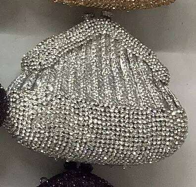 Crystal Evening Bag Gold Dia Women Wedding Purse Lady Rhinestone Clutches Party Dinner Handbags Branded Bags