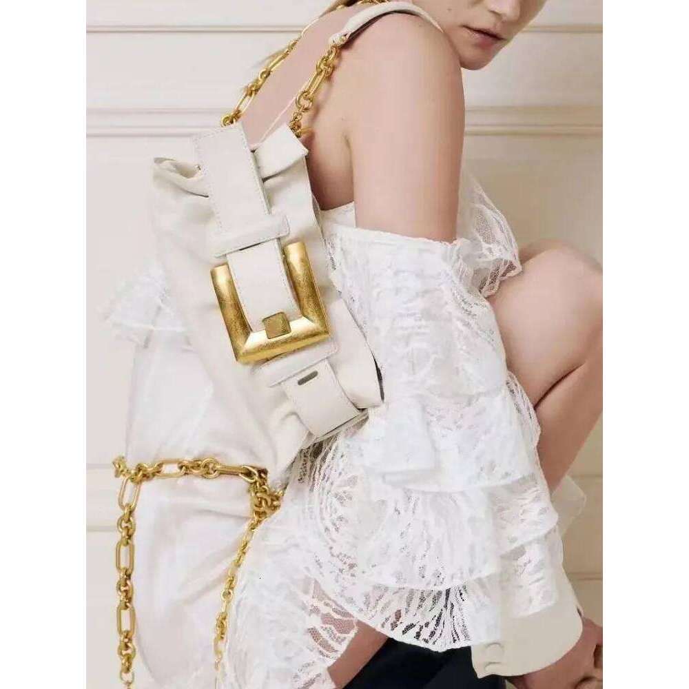 Office Designer Female New Vintage Casual Solid Color Cowhide Genuine Leather Shoulder Versatile Totes Handbag Underarm Bag 2025/06/10