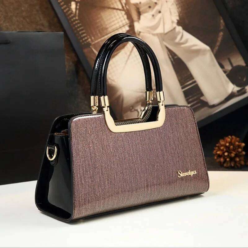 2025 New Fashionable Simple Handbag Versatile Single Shoulder Crossbody Shiny Leather Women's Bag 2025/06/10