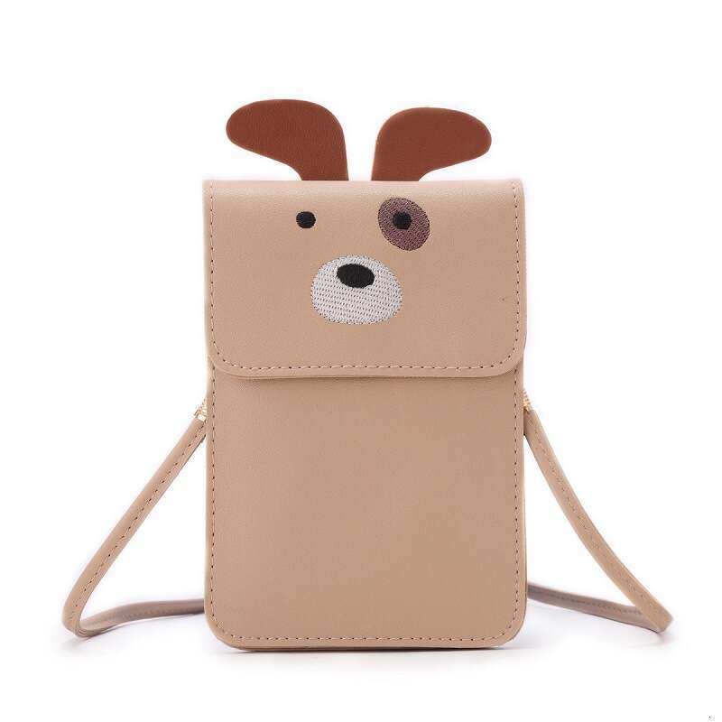 New Touchscreen Phone Multifunctional Women's Shoulder Crossbody Cartoon Wallet Small Square Bag