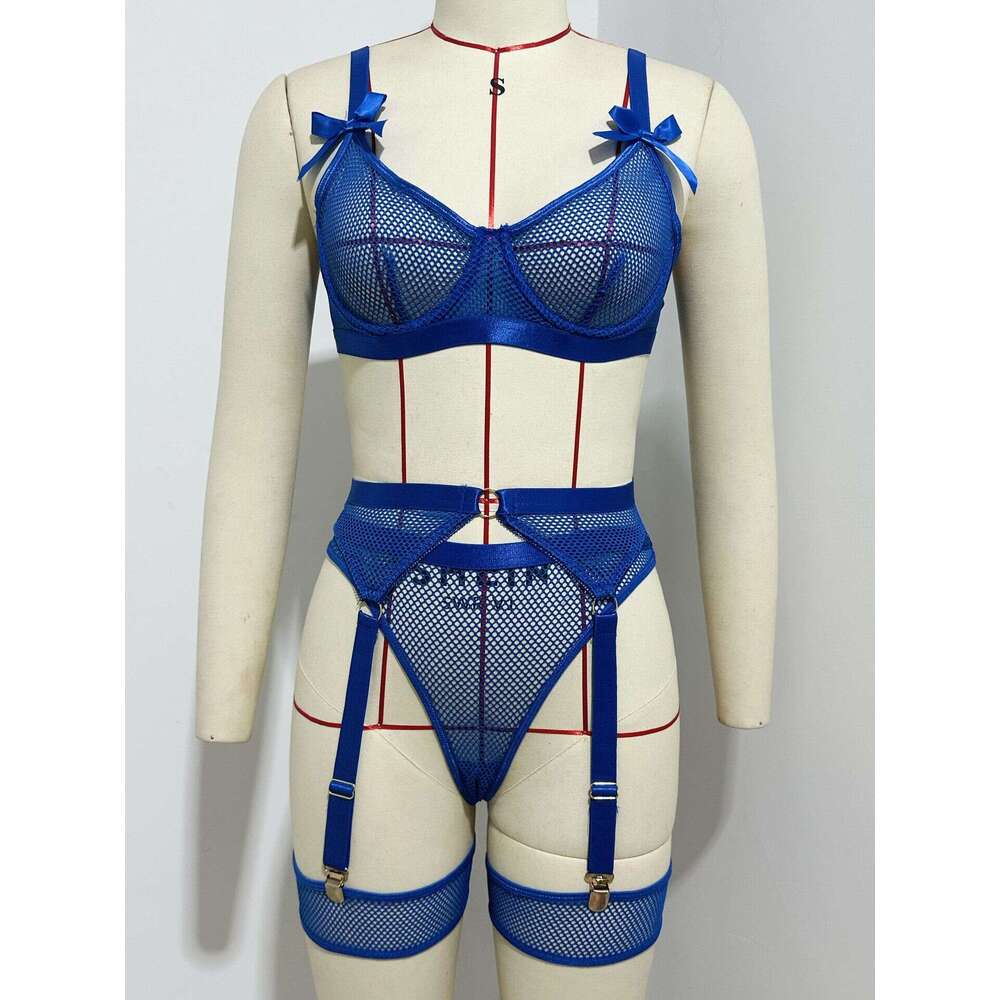 Spell Lingerie Porn Suits Mesh Sexy Temptation Bow Tie Strap Lingerie Set Sexy Lingerie