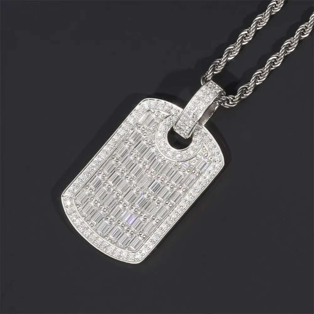 Custom S925 Silver Moissanite Pendant Elegant and Durable Jewelry