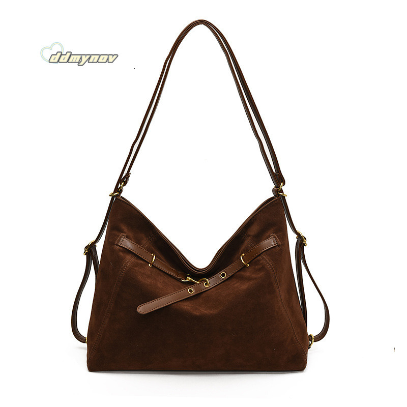 Minimalist Large Capacity Belt Decor Women's 2024 New Casual Backpack Tote Bag ddmynov