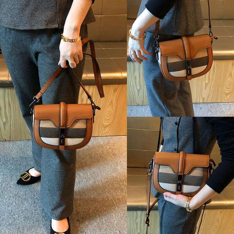 Brand Genuine Leather Small Saddle for Women 2025 New Summer High-Quality Niche Shoulder Crossbody Bag