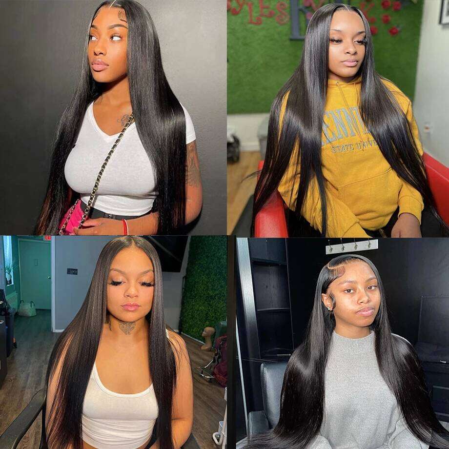 30 Inch 13x6 Hd Lace Frontal Bone Straight Human Hair For Black Women 13x4 Brazilian Wigs