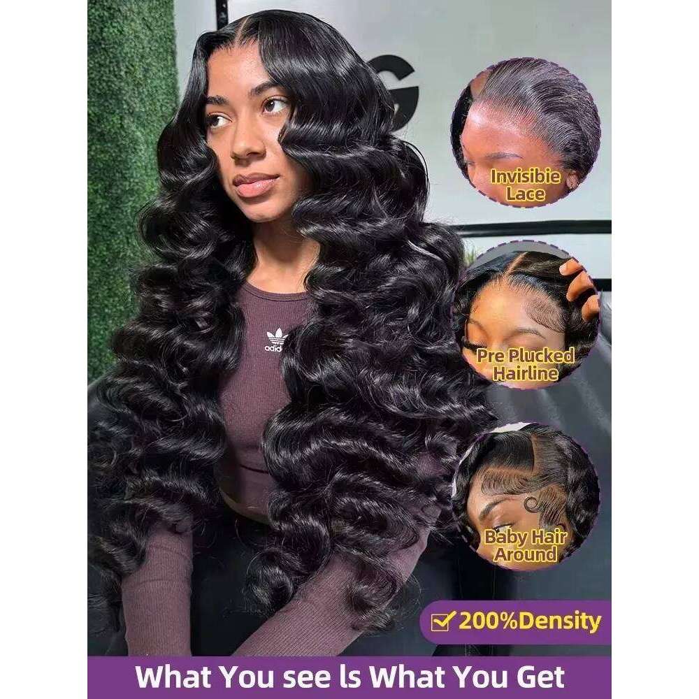 Mossily 30 40 Inch Waves 13x6 Hd Loose Deep Wave 13x4 Lace Frontal Human Hair Wig