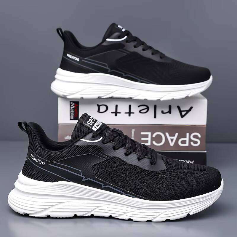 Youth Trend Flying Woven Men's Breathable Mesh Casual Running Walking Sports Shoes