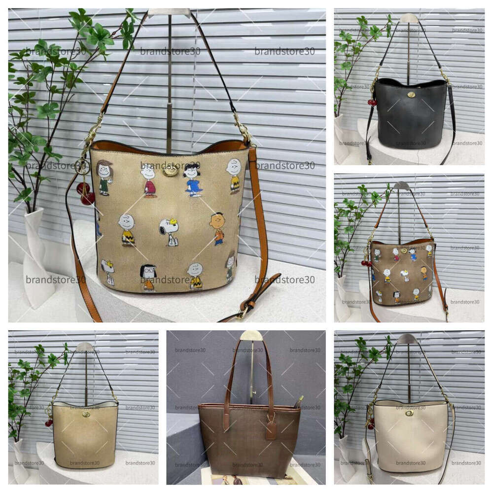 2025 Summer Hot Products Designer Fashion Handbag Double sided Shopping Leather Shoulder Cherry Bucket Tote High quality Underarm Bag