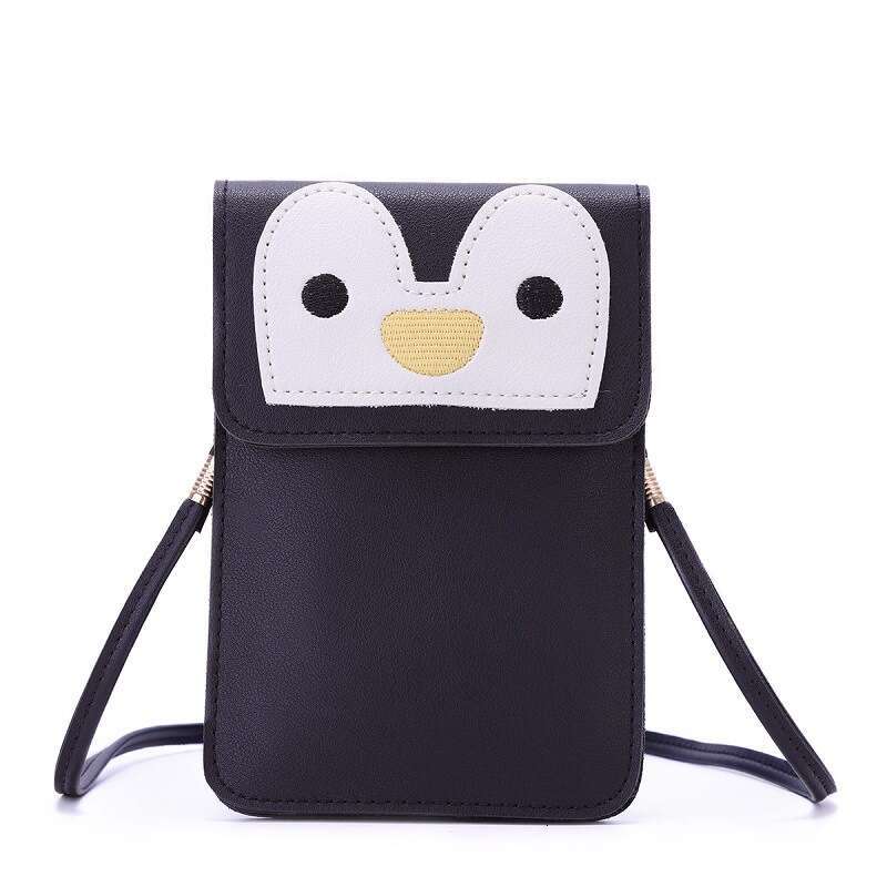 New Touchscreen Phone Multifunctional Women's Shoulder Crossbody Cartoon Wallet Small Square Bag