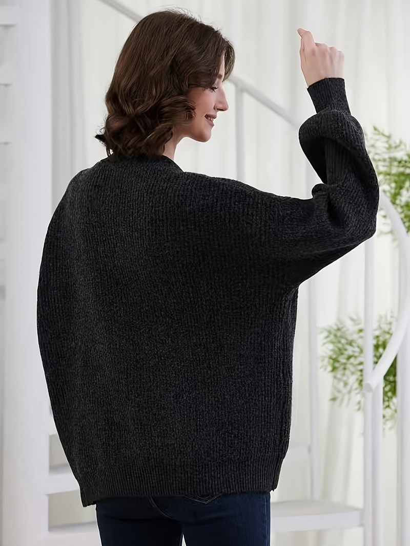 Long and large cardigan women's coat is casual and lazy, and thin spring and autumn sweaters are worn outside the wind.