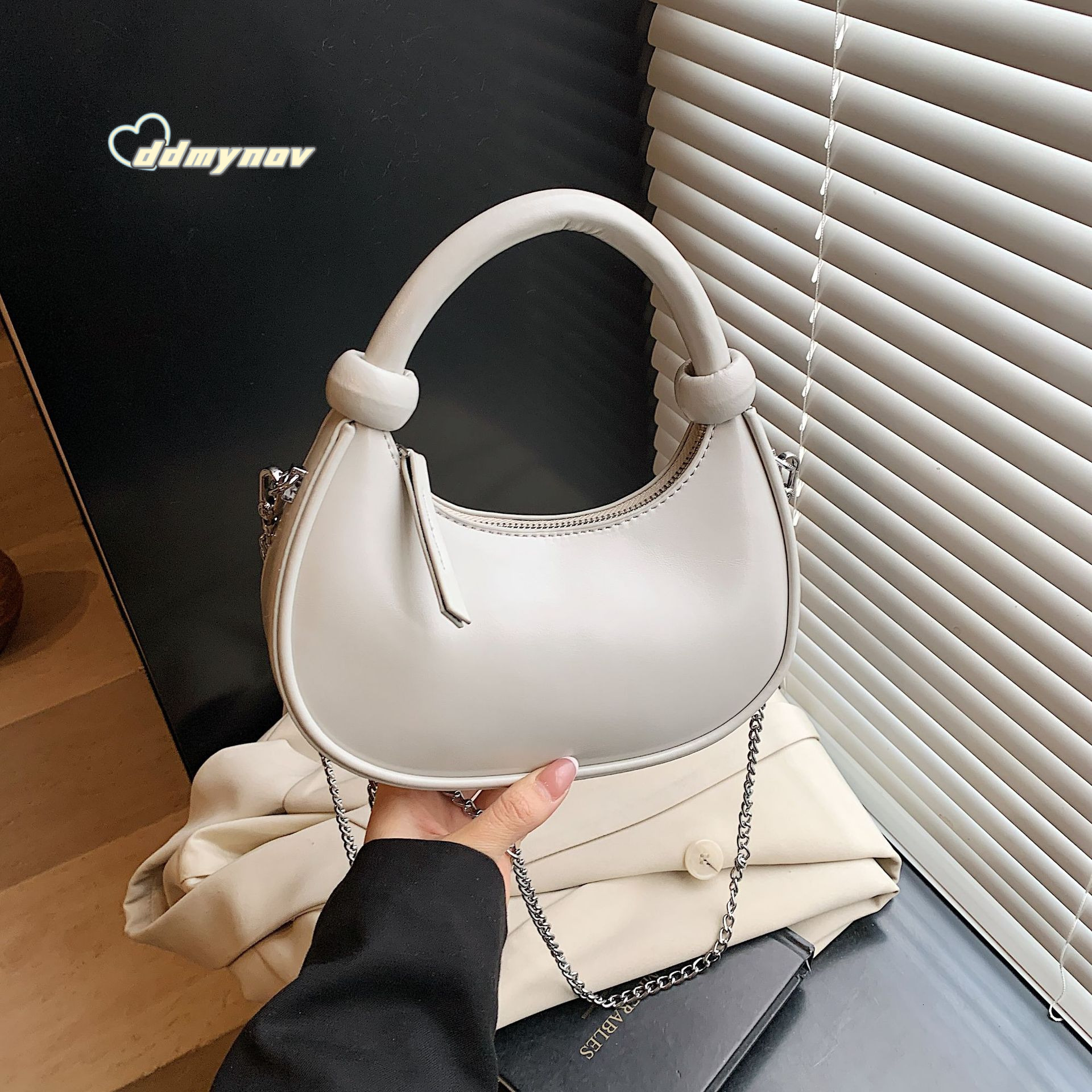 Korean Style Niche Casual Dumpling Design Sense Bags Handbag Simple Fashion Solid Color Shoulder Crossbody Bag ddmynov
