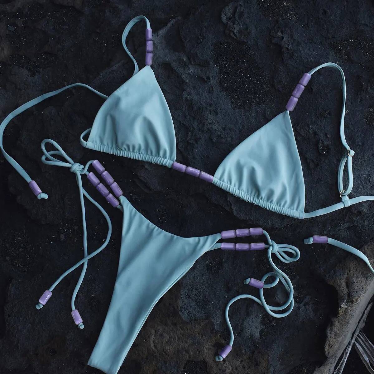 Micro Push Up Women Swimsuits 2025 Sexy Swimwear Brazilian Bikini Set Halter Biquini Swim Suits Button Beachwear Female