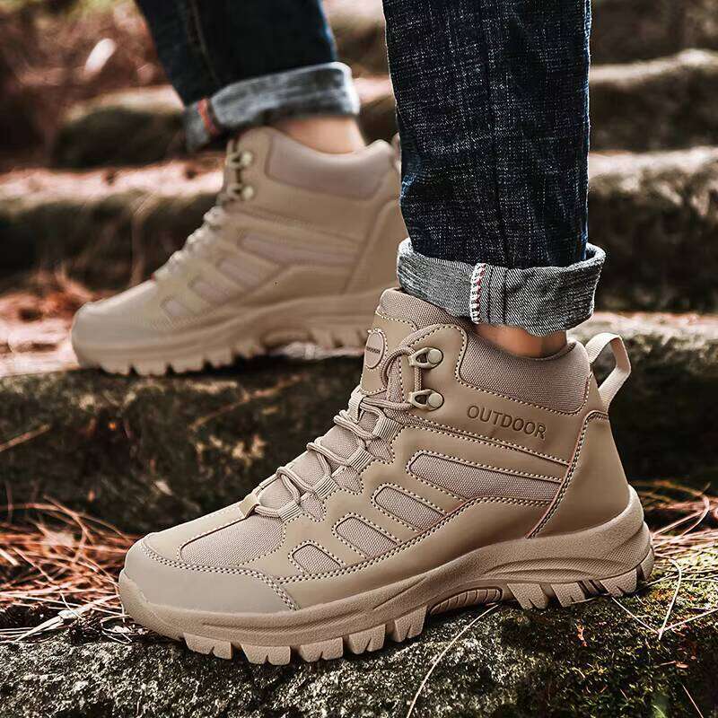 Hot Selling Outdoor High Top Hiking Fashion Shoes for Men High-quality Sports Training Boots Big Size