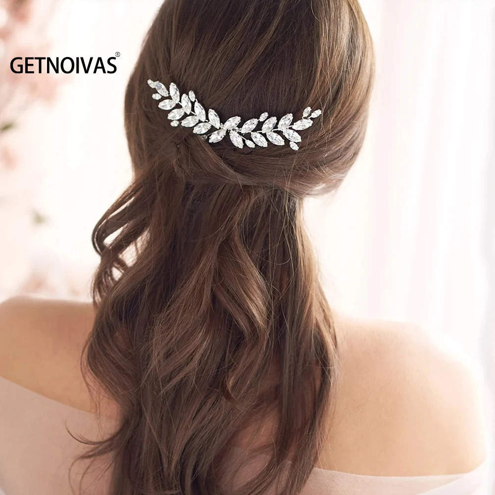 Wedding Comb Head Jewelry Bride Hair Clips Headpiece Crystal Women Tiaras Bridal Hair Accessorie Hair Ornaments SL 250610
