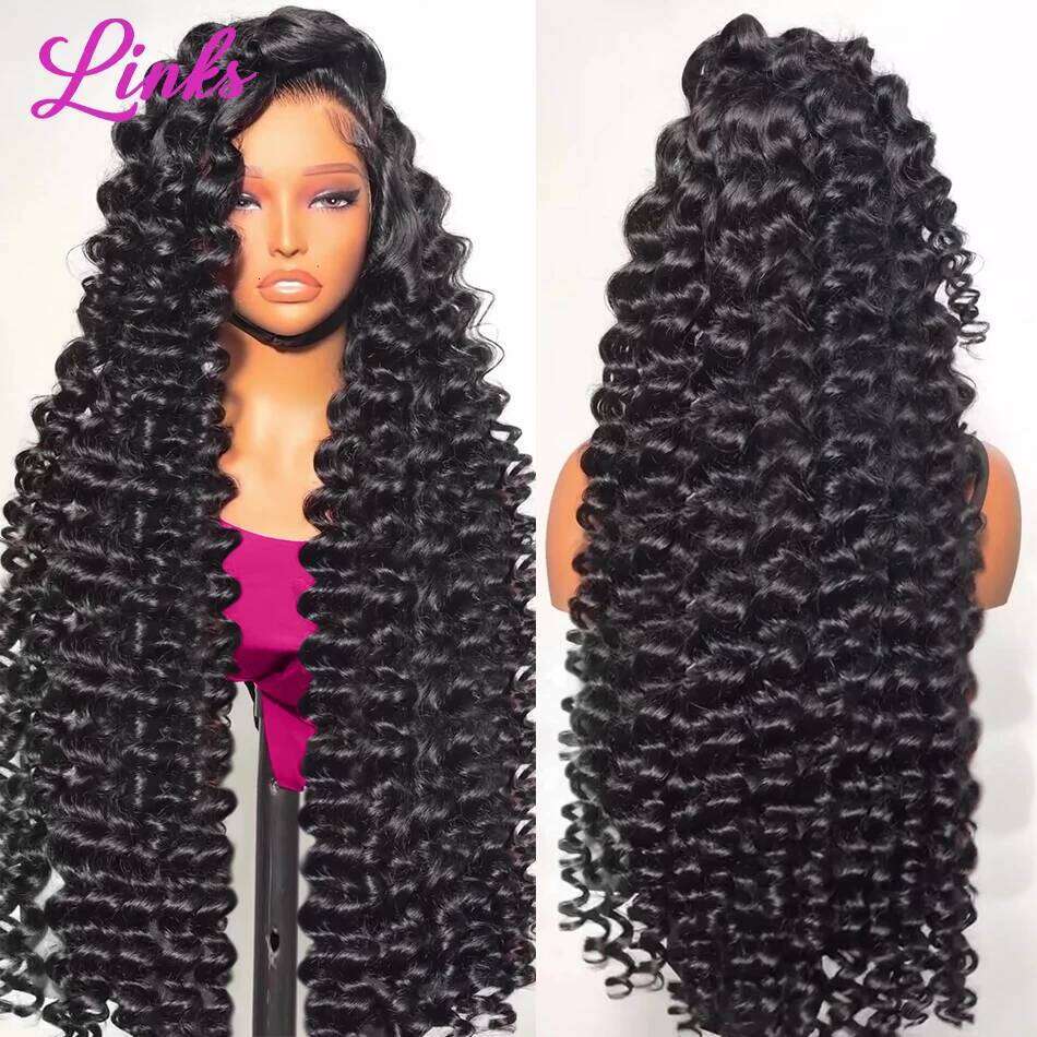 40 Inch Loose Deep Human Hair Wigs 13x6 Hd Transparent Frontal 250% Remy Water Wave 13x4 Lace Front Wig For Women
