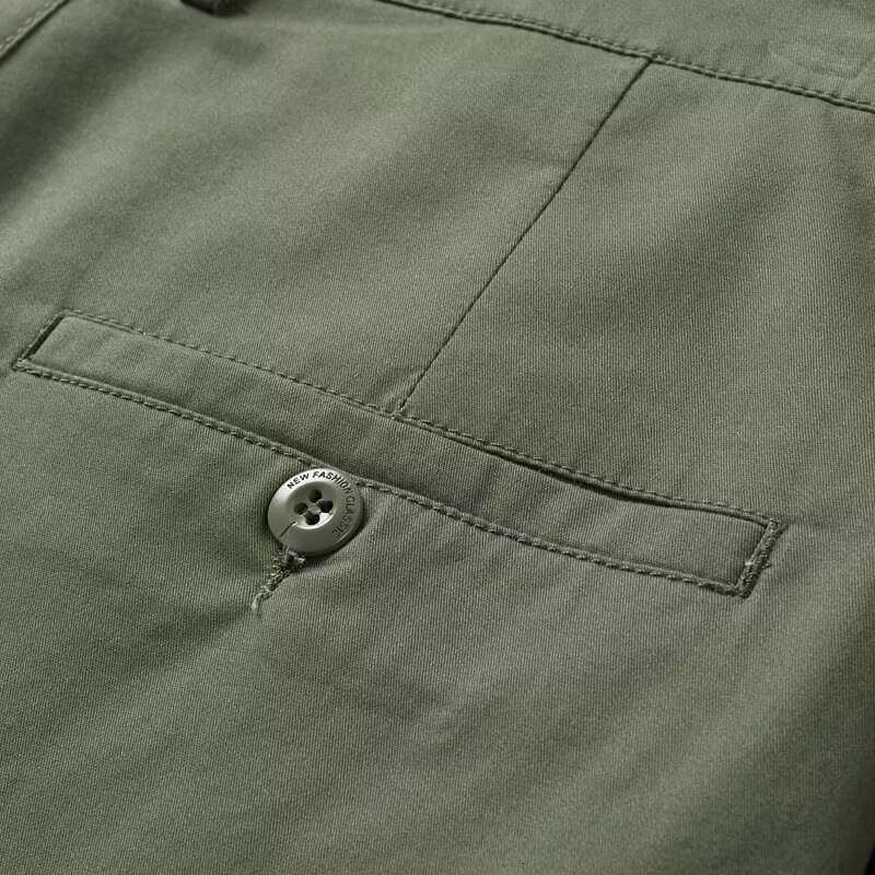 Summer Combed Cotton Cool Shorts Thin Casual Trendy Brand Five-Point Men's Mid-Length Dress Pants B5