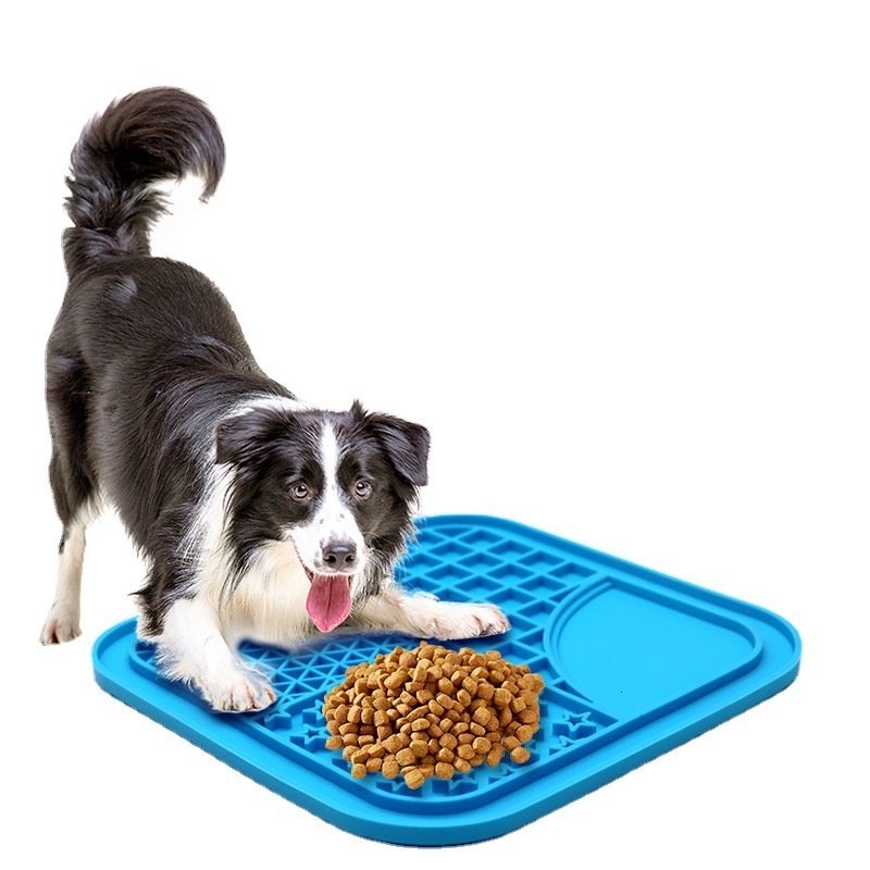 Dog Pet Silicone With Suction Cup Slow Feeder Non-Slip Anti-Choke Cat Lick Plate Mat Food Supplies