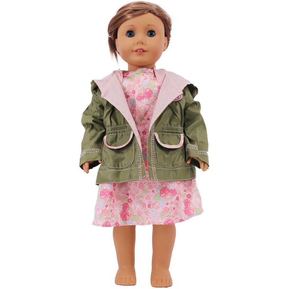 For 18inch American Doll Girl Baby Reborn 43cm Clothes Daily Casual Set Doll Clothes Accessories Our Generation Vest CoatGift W250610