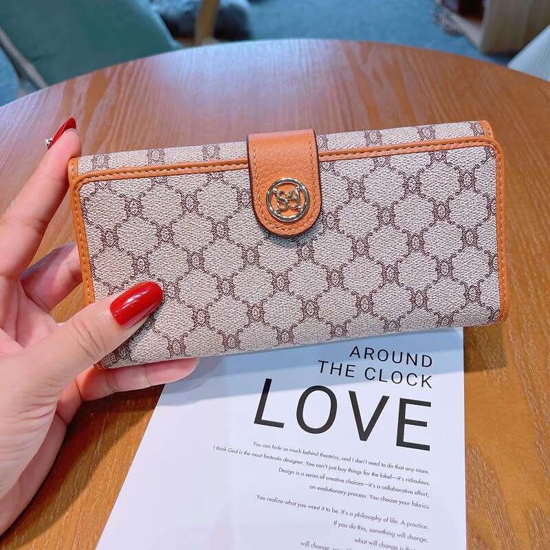 New Long for Women, Phone and Small Combo, Multi-Card Slot, Large Capacity Genuine Leather Wallet