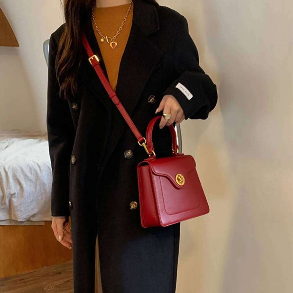 Red Black Tote Shoulder for Women Crossbody Bag High Quality PU Leather Bolsas Female Purse