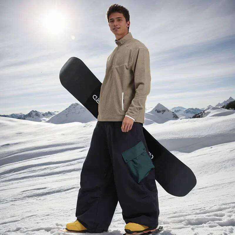 2025 New Skating Women's Work Loose Single Board Wear Resistant Warm Professional Snow Clothes Men's Pants