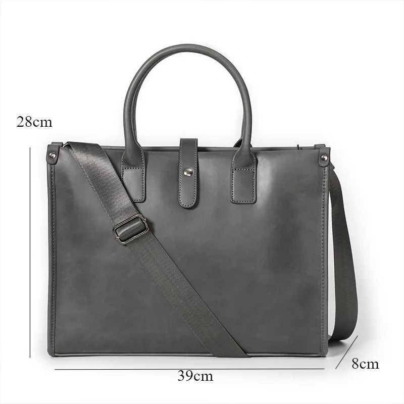 Retro Briefcase Men Handbags Shoulder Bags Business File Crossbody Bag Luxury Leather Mens Briefcase Large Capacity Laptop Bags W250610