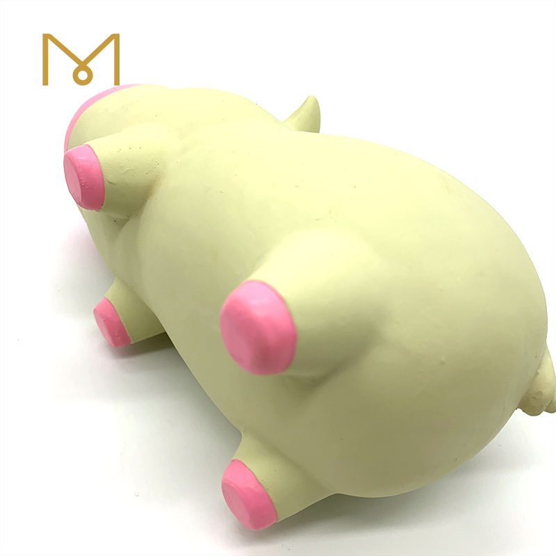 Latex Pig Chew Dog Toys Pink Wholesale Squeaky Natural Soft Rubber Pet Dog Toy 2pcs/Pack