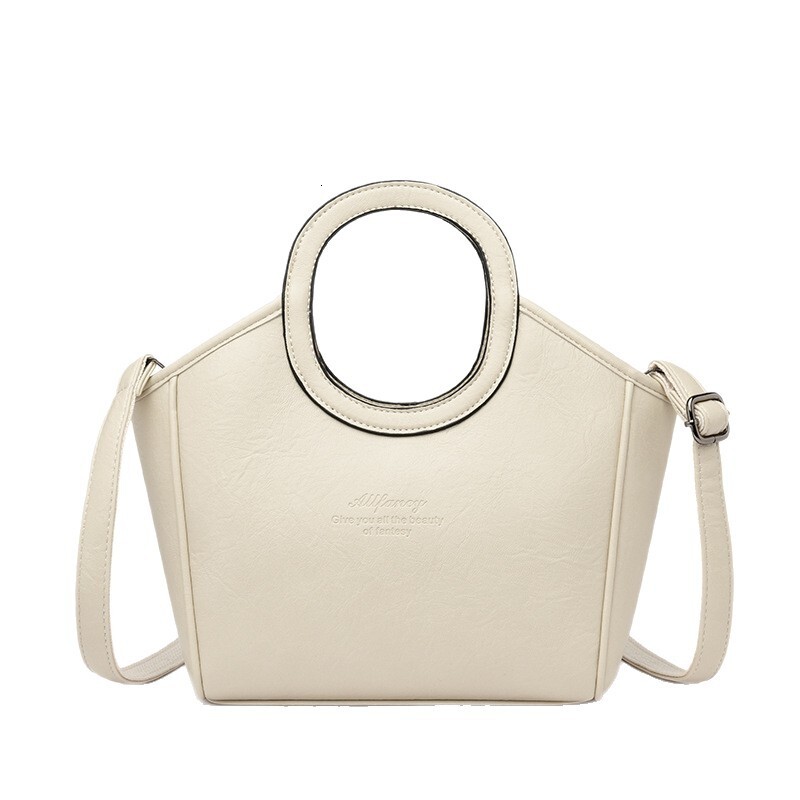 Free Shipping New Leather Handbag Designer Shoulder Bag For Women Large Capacity Bucket Bag Fashionable Commuting Mom Tote Bag