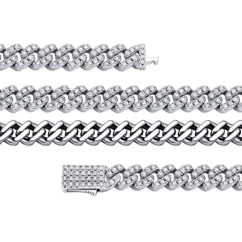 OACOCA New Hip Hop Cuban Link Chain Jewelry 6mm Gold Plated Silver Rose Iced Out Custom Names Necklace for Women Men