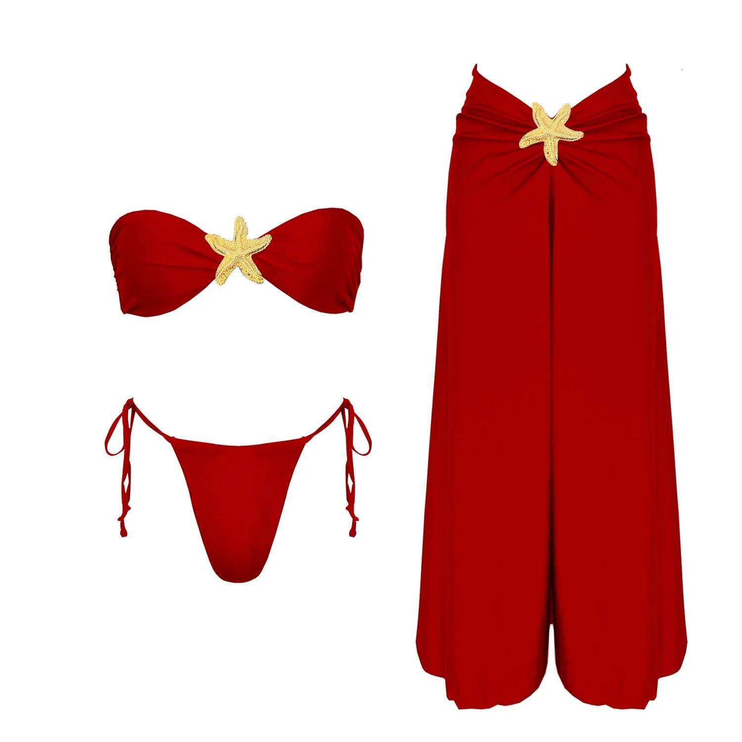 Sexy Bikini Set With Cover Woman Swimsuit Off Shoulder Swimwear High Waist Push Up Biquini Bathsuit Beach Outfits