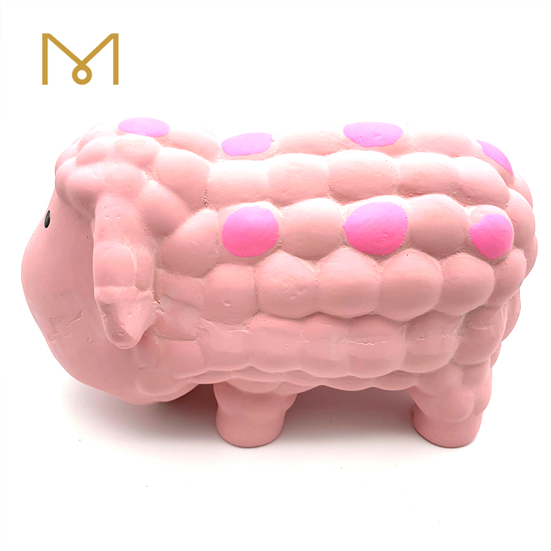 Interactive Latex Sheep dog Toy Pink Cute Natural Rubber Screaming Funny Squeaky Custom Latex Non toxic Soft Chew Toy for Dogs 2pcs/Pack