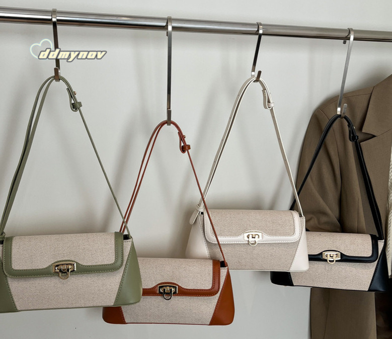Crossbody for Women 2025 Trendy New Niche Shoulder Color-Block Casual Commuter Versatile Underarm Bag ddmynov