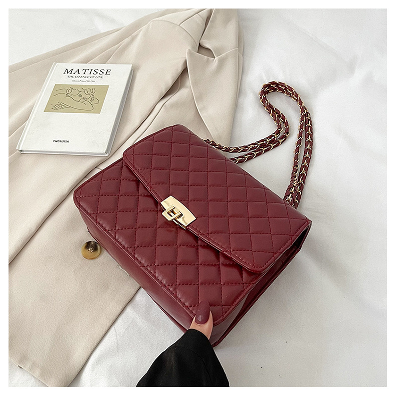 Free Shipping New Designer Bag For 2025 Women's Luxury Wallet Bag Crossbody Retro Trend Quilted Chain Handbag Fashion Shoulder Bag