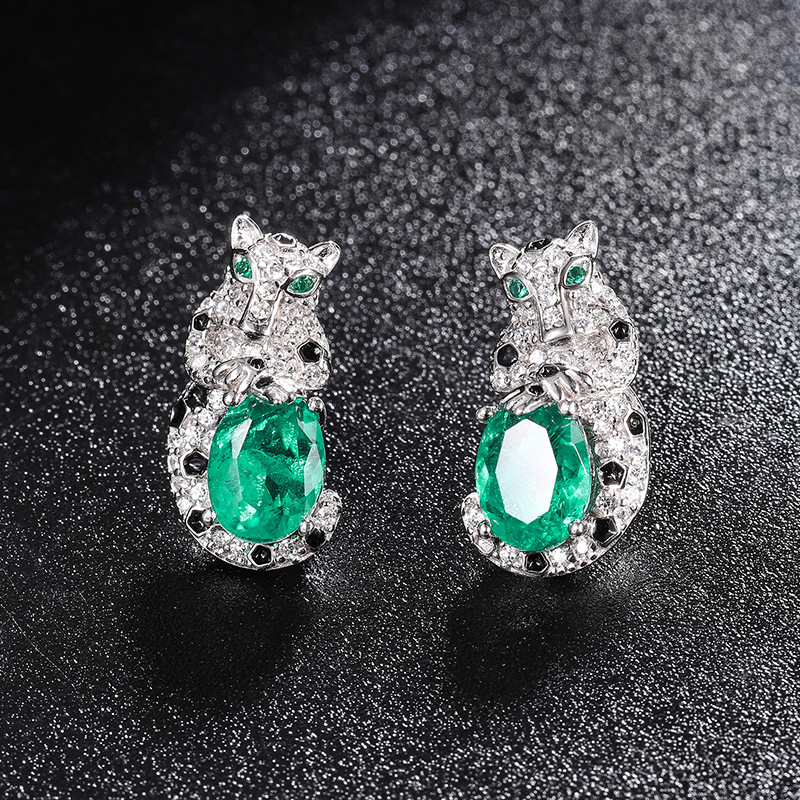 Fashion Forward S925 Sterling Lever Back Earrings Decorated In Exquisite Animal Print Design