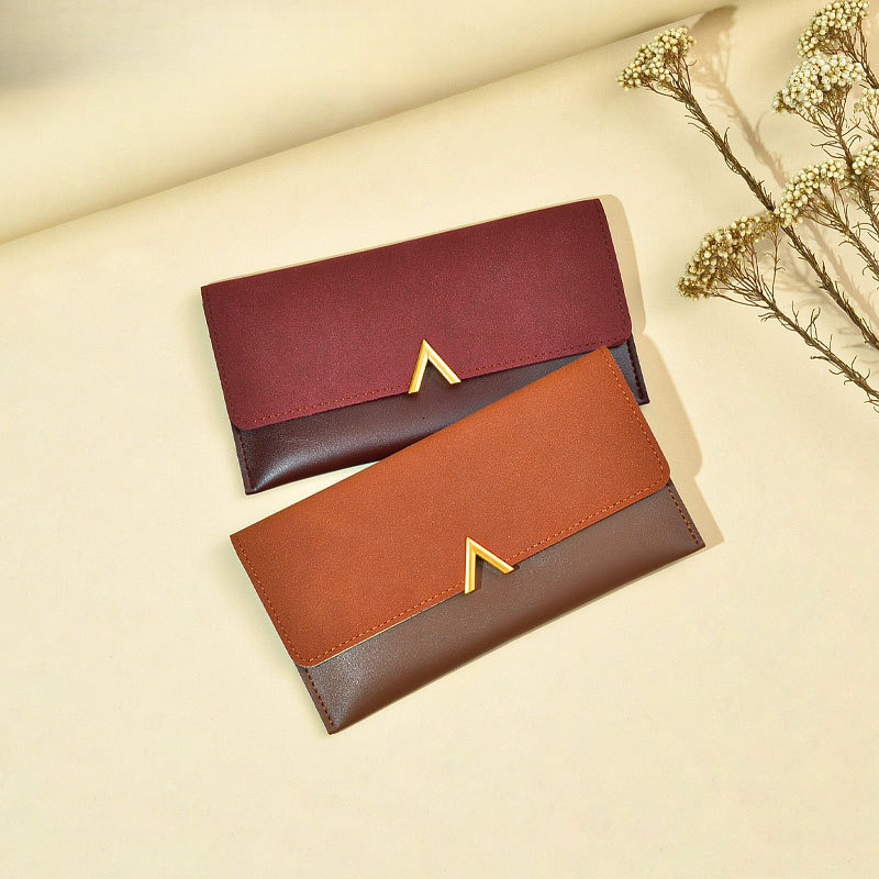 Free Shipping 2025 New Designer Bag Trendy Color Block Women's Long Wallet Simple Multifunctional Fashionable Exquisite Practical Card Bag