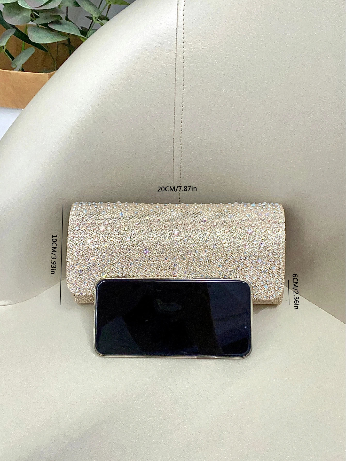 Elegant and fashionable sparkling rhinestone dinner bag exquisite and luxurious shoulder bag banquet party ball envelope bag 250606