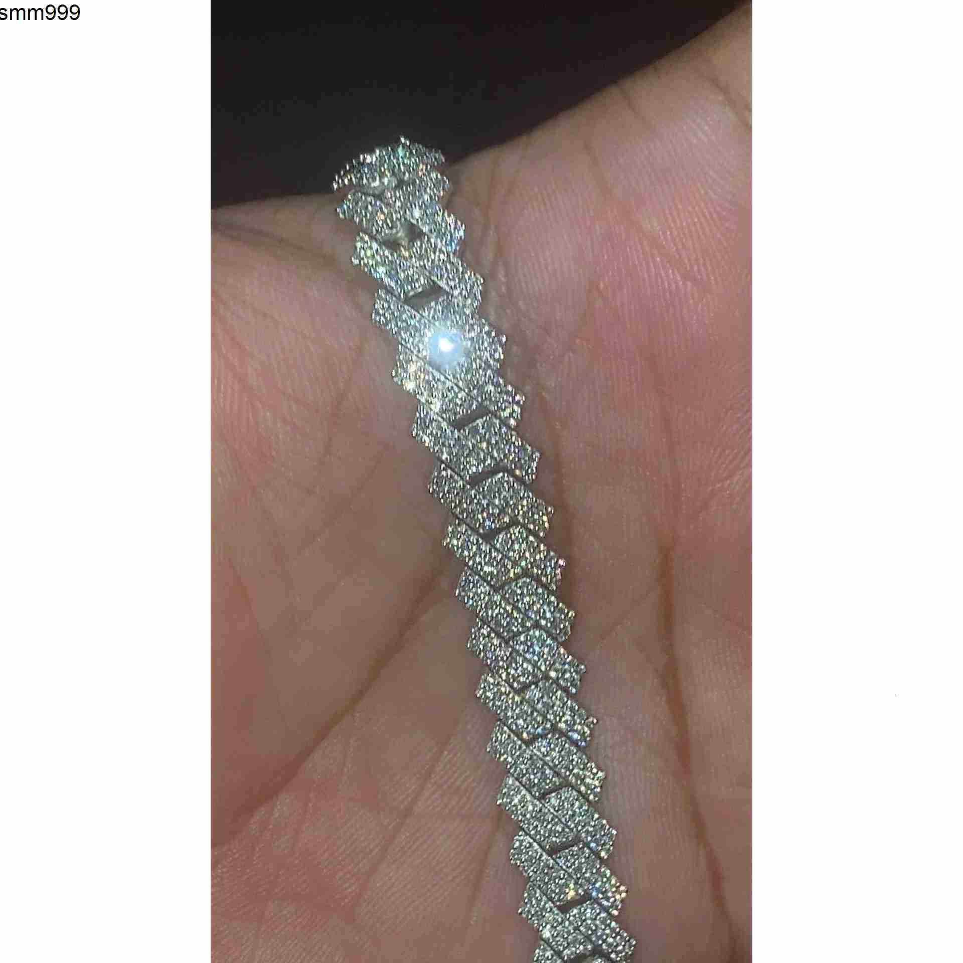 moissanite bracelet Miami Cuban Link Bracelet Men/Women Bracelet Moissanite Cuban Bracelet Available in 925 Sterling Silver/10k Solid Gold Pass